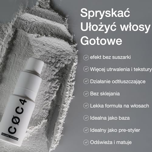 Puder do włosów o dużej objętości do delikatnych włosów | matowy puder do stylizacji dla natychmiastowej objętości i przyczepności | puder teksturowy | puder do włosów dla mężczyzn i kobiet