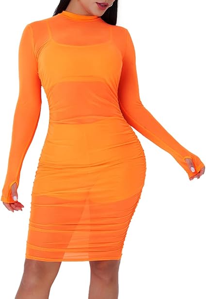 Sleeve Turtleneck Dress-3 Piece Outfits 