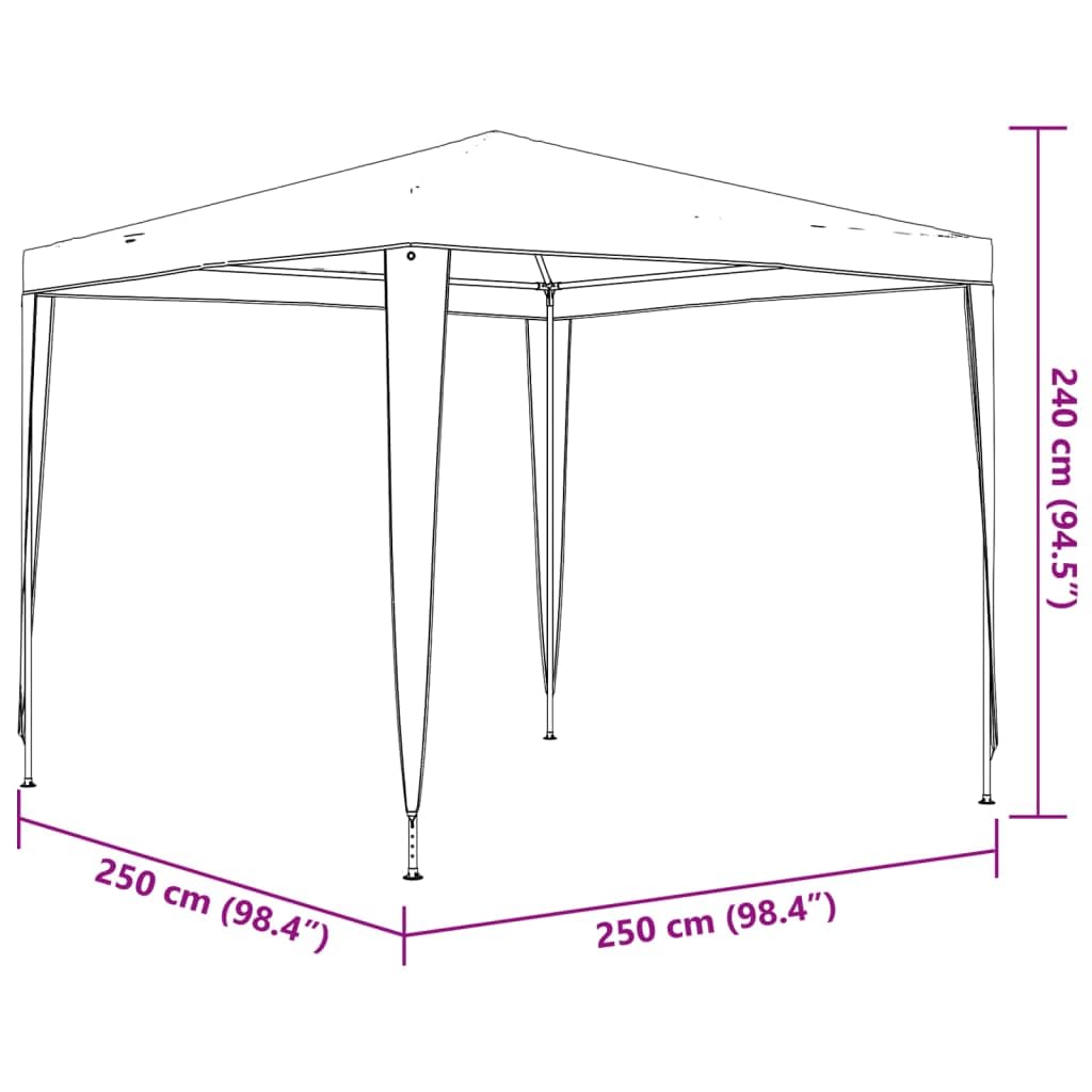 vidaXL Profi-Partyzelt 2,5×2,5 m Grün 90 g/m²
