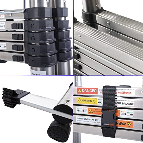 16.4ft Multi Purpose Ladder 16 Steps Telescoping Extendable Folding Portable Ladder 8.2ft+8.2ft Herringbone A-frame Ladder for Workshop House Garden Office, 330lb Load Capacity 5 16.4ft Multi Purpose Ladder 16 Steps Telescoping Extendable Folding Portable Ladder 8.2ft+8.2ft Herringbone A-frame Ladder for Workshop House Garden Office, 330lb Load Capacity - Image 5