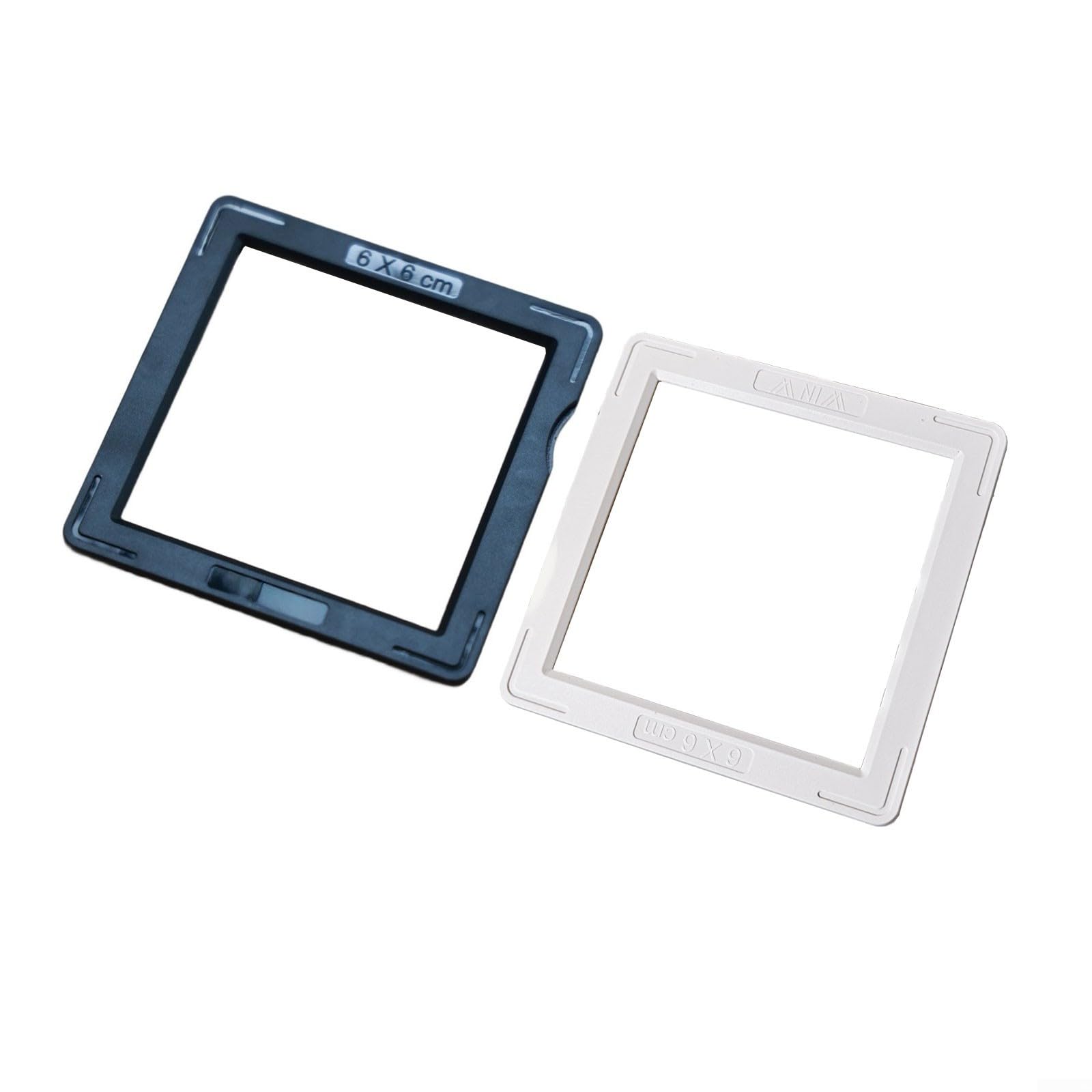 120 Film-Negativhalter, 6 x 6 Format, 50 Paar robuste ABS-Diarahmen für 60 x 60 mm Negative, sicherer schwarz-weißer Aufbewahrungs-Organizer für Fotografen (schwarz)