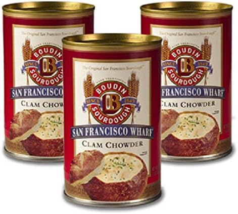 San Francisco Boudin Clam Chowder Soup -3 pack