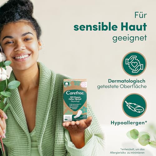 Carefree Slipeinlagen Organic Normal ohne Duft 30 Stück