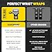 Tribe Lifting Wrist Wraps and Lifting Straps for Weightlifting - Heavy Duty Wrist Straps for Weightlifting Men - Gym Wrist Wraps for Bench Press, Deadlift Straps for Weight Lifting Accessories