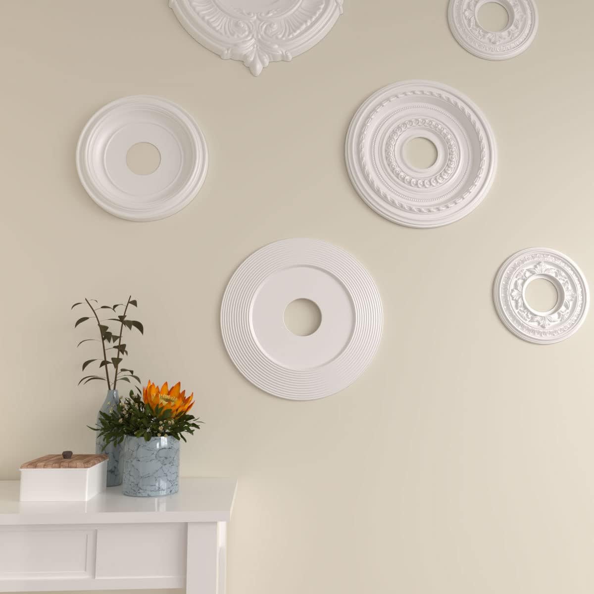 16 1/8"OD x 3 5/8"ID x 1"P Adonis Ceiling Medallion (Fits Canopies up to 10 1/4")