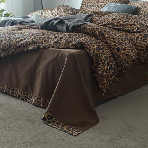 LifeTB Leopard Comforter Set Queen Comforter Set 3 Pieces Leopard Print Comforter Fluffy Soft Microfiber Bedding Set for All Seasons Animal Cheetah Print Queen Size Comforter with 2 Pillowcases - 5