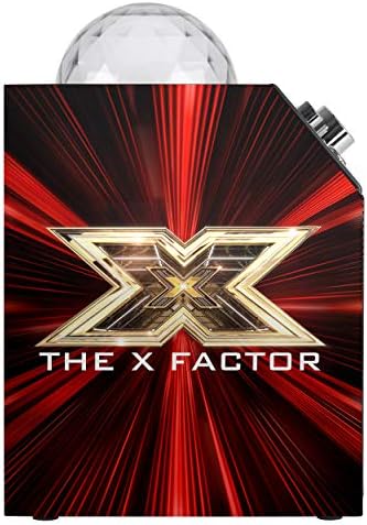 The X Factor TY6085A Kids Karaoke Machine and Disco Cube Speaker, Portable with Bluetooth, 2 Microphones, LED Lights and Echo, Black