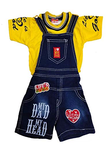 Bo-Bee Kids Denim Dungaree Set, Size 0,Colour Green