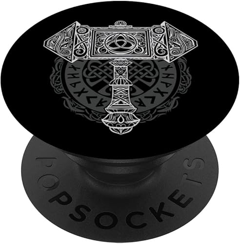 Nordic Mythology Mjölnir Thor Hammer Viking Midgard PopSockets Swappable PopGrip