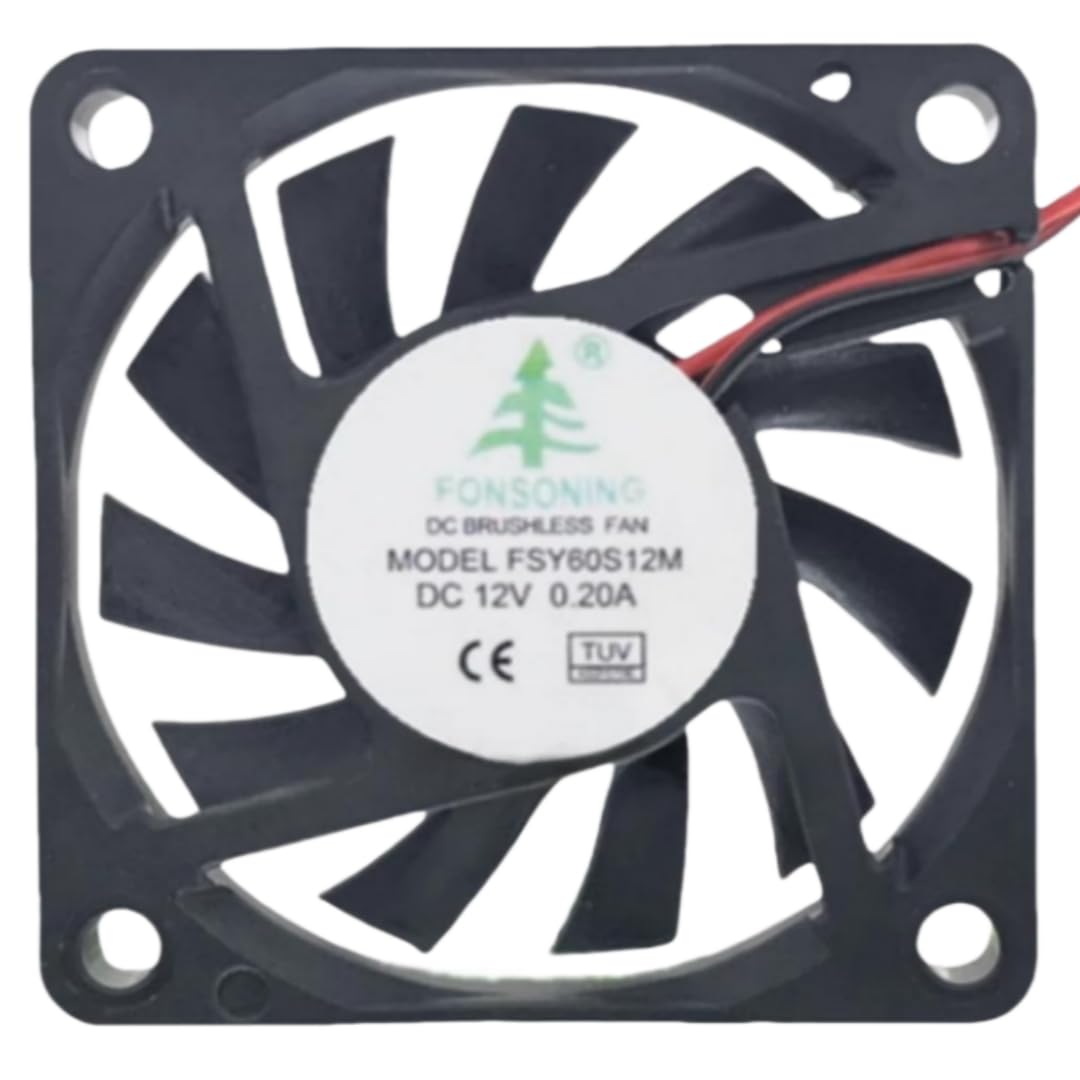 FSY60S12M 60MM 12V 0.20A 6010 6CM 60X60X10MM 2-Wire Cooling Fan