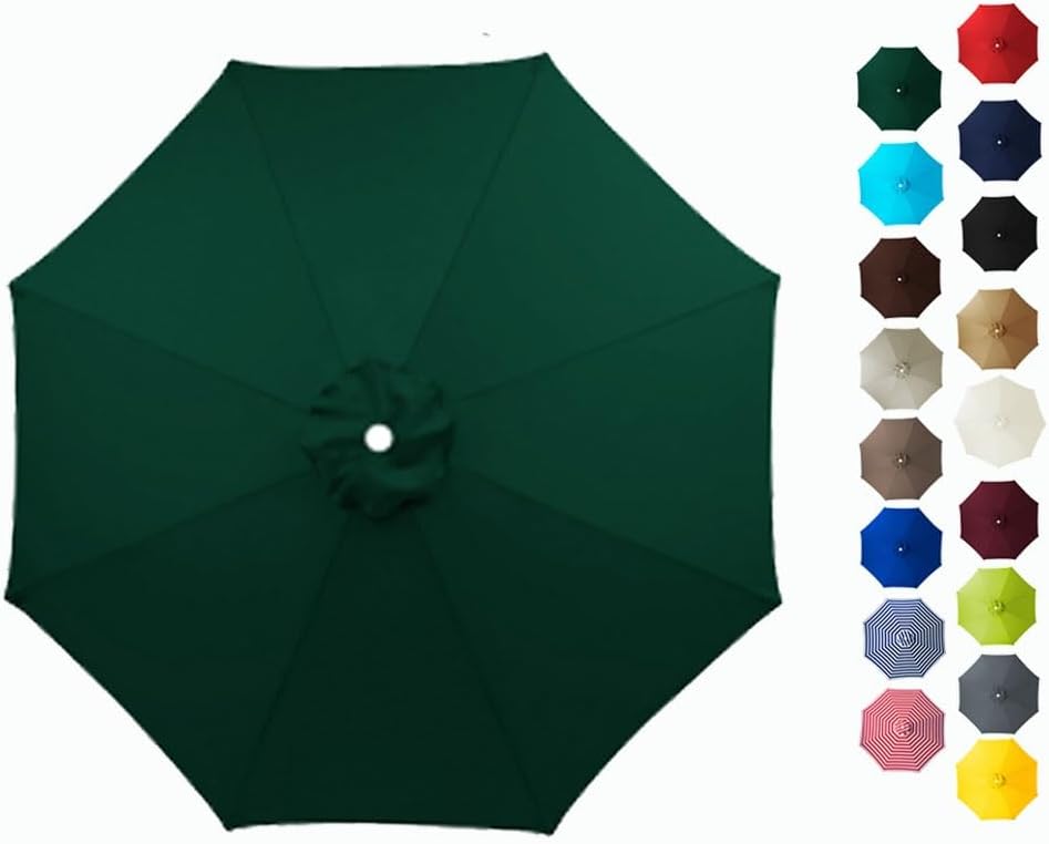 Patio Umbrella Replacement Canopy Square Cantilever Top Cover Outdoor,9FT 6 Ribs Replacement Umbrella Canopy Cover for 2.0 3.0m Market Patio Umbrellas UV30+ Protection Gray Color Durable Top