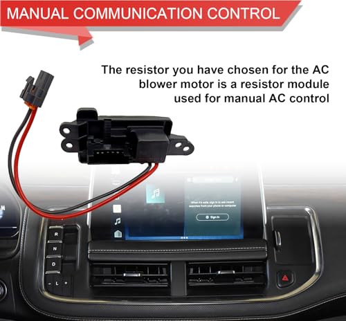 Image of Blower Motor HVAC Fan Resistor Blower Resistor Heater Control Module Kit Manual AC Motor Resistor Replaces OE# 89019088 1581086 for Chevy Avalanche Silverado 1500 2500 Suburban Tahoe