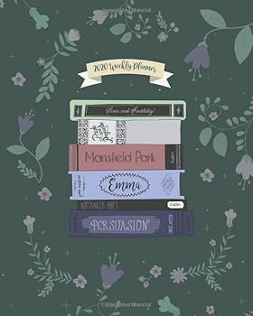 2020 Weekly Planner : Jane Austen Weekly and Monthly Planner + Calendar, Productivity Log Floral Literary Book Stack