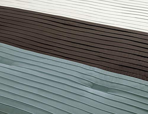 Chezmoi Collection 8-Piece Luxury Striped Comforter Set (Blue/Brown/Beige, Full) #TOP3