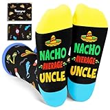 HAPPYPOP Favorite Uncle Gifts for Men - Great Uncle Gifts from Niece Nephew, Funny Men Socks