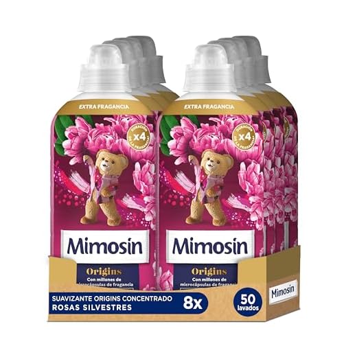 Mimosín Origins Suavizante Concentrado Rosas Silvestres, 8 x 50 lavados​