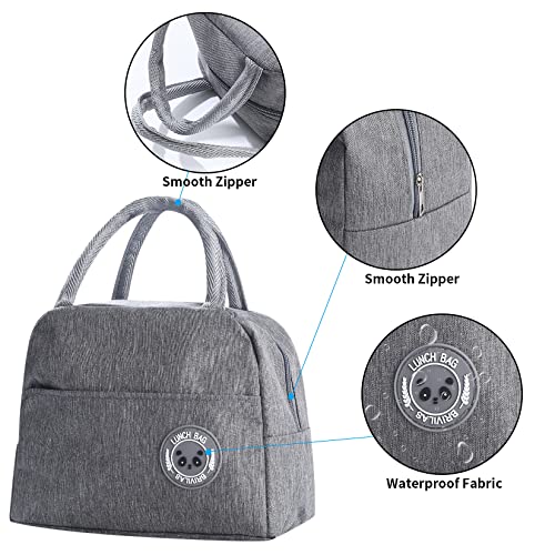 2 Pcs Lunch Bags, Insulated Lunch Bag, Reusable Cooler Lunch Tote Bag, Lunch Organizer Lunch Holder Lunch Box Bags With Pockets For Women/Men, Work, Picnic,Travel #TOP3