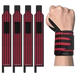 2 Pairs Wrist Wraps,18" Lifting Wrist Support with Heavy Duty Thumb Loop Can Prevent Wrist Strains a