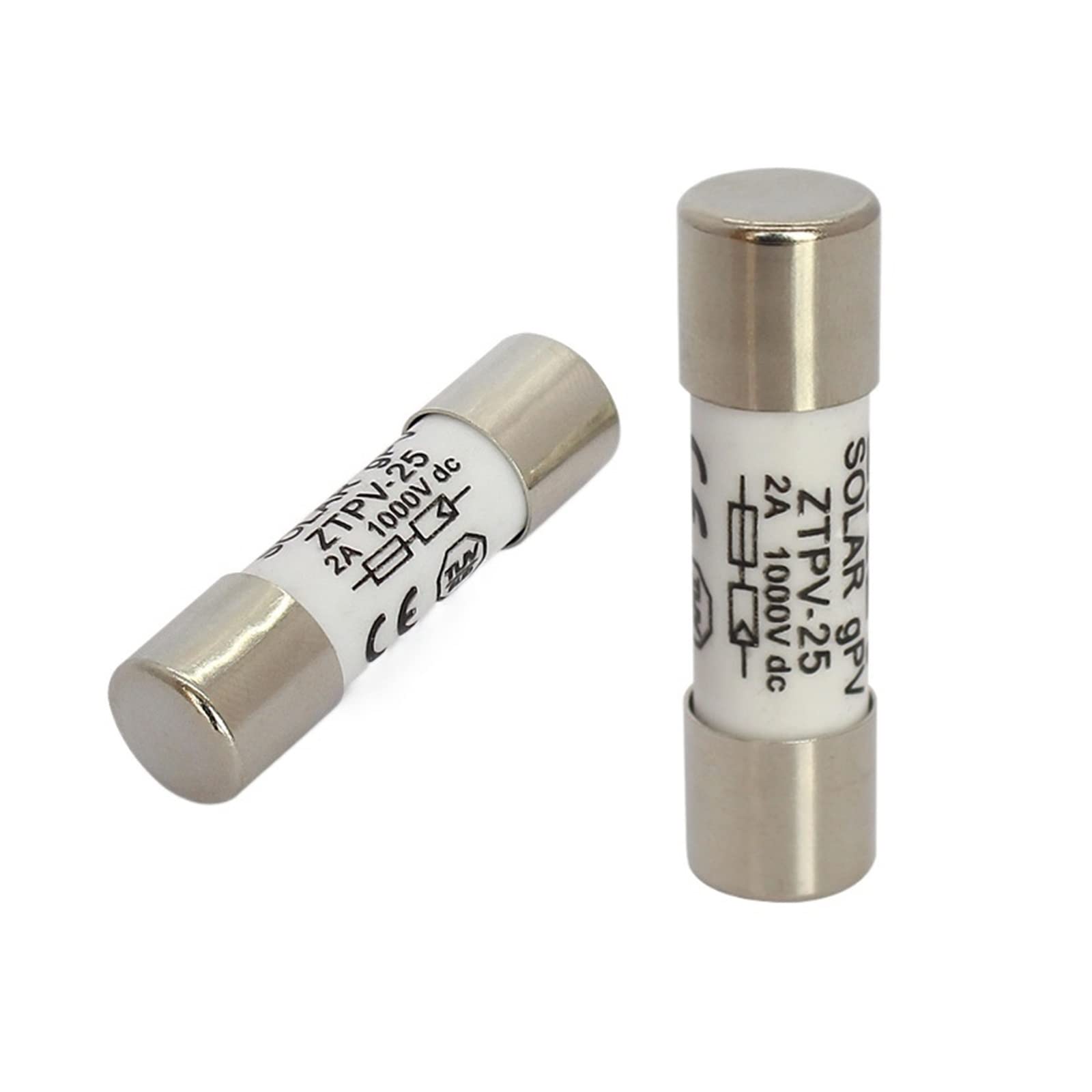 KNIUWMBMH 20 Pieces/Pack 1000V 10 * 38MM 2A 6A 8A 10A 12A 15A 20A 25A 30A 32A DC PV Solar Fuse 10 * 38mm 1000V for Solar PV System Protection(30a)
