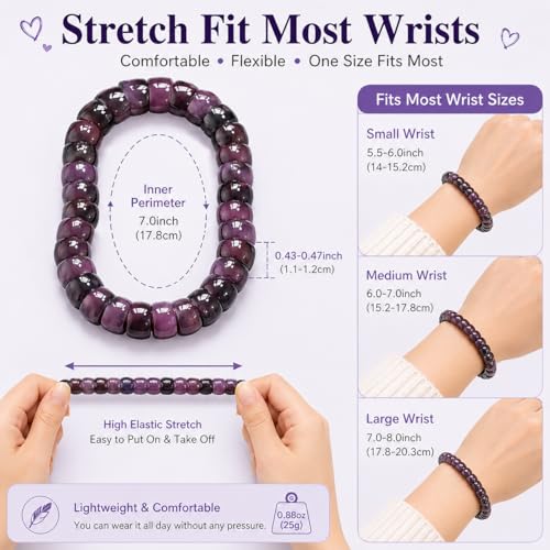 Image of Fidget Bracelet Fidget Adults Anxiety Relief Items Bodhi Beads Jewelry Stretch Sensory Beaded Bracelets for Women Men Christmas Stocking Stuffers
