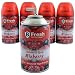 4x 250ml Lufterfrischer Nachfüller kompatibel mit Airwick Freshmatic 𝗠𝗮𝘅 𝗚𝗹𝗮𝗱𝗲 Raum Duftspray Raumspray geruchsneutralisierend WC Spender Duftspender MIXBERRY Beeren Fruchtig