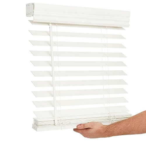 LOTUS & WINDOWARE Cordless 2-inchFaux Wood Blind 82.5" Wide x