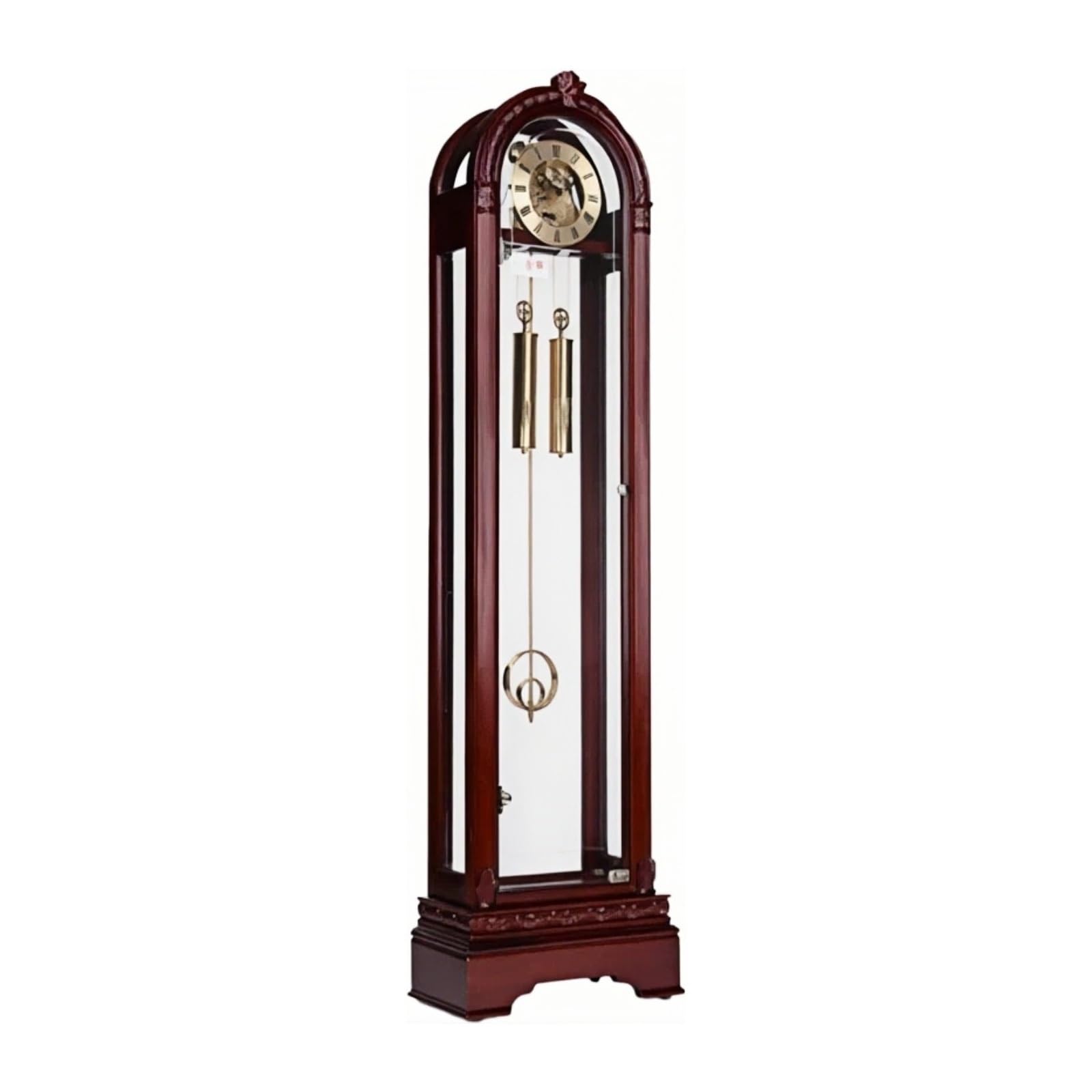 WANGHAI-666 Grandfather Clocks Wood Grandfather Clock Floor Mechanical Pendulum Chimes Movement for Home