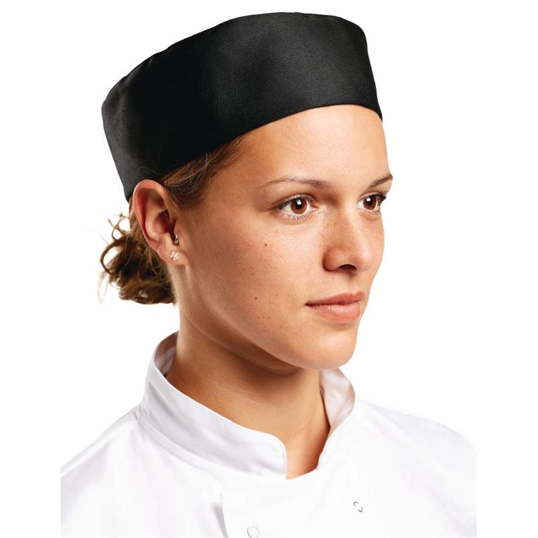 Whites Chefs Apparel a206 Chef Skull Cap, Black