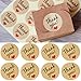 PMSMT 60 Stück / 5 Blatt Herz Danke -Aufkleber Runder Kraftpapier-Siegel-Dekorationsaufkleber für verpackte Geschenk-Tasche DIY handgemachtes Etikett