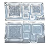 Silicone Mold, Miniature Square Bread Slice 3D Mold, for UV Resin, Epoxy and Clay, Floree C-688