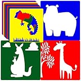 Stencils for Kids Animal Stencils for Kids Large Stencils for Kids Ages 4-8 Shape Stencils Kit Large Stencils for Painting Drawing Stencils Kids Stencils Art Stencils Plastic (14 Pack, 8'' by 8')