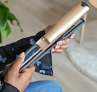 Demeliss - Lisseur Vapeur Titanium V2.0 - Plaques Flottantes Fines, Légères et Ergonomiques - Vapeur Ultra Puissante - Fer à Vapeur 2 en 1 Lisseur/Boucleur - Tous Types de Cheveux