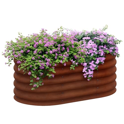 Outsunny Galvanized Raised Bed Kit 3.5' x 2' x 1.4'