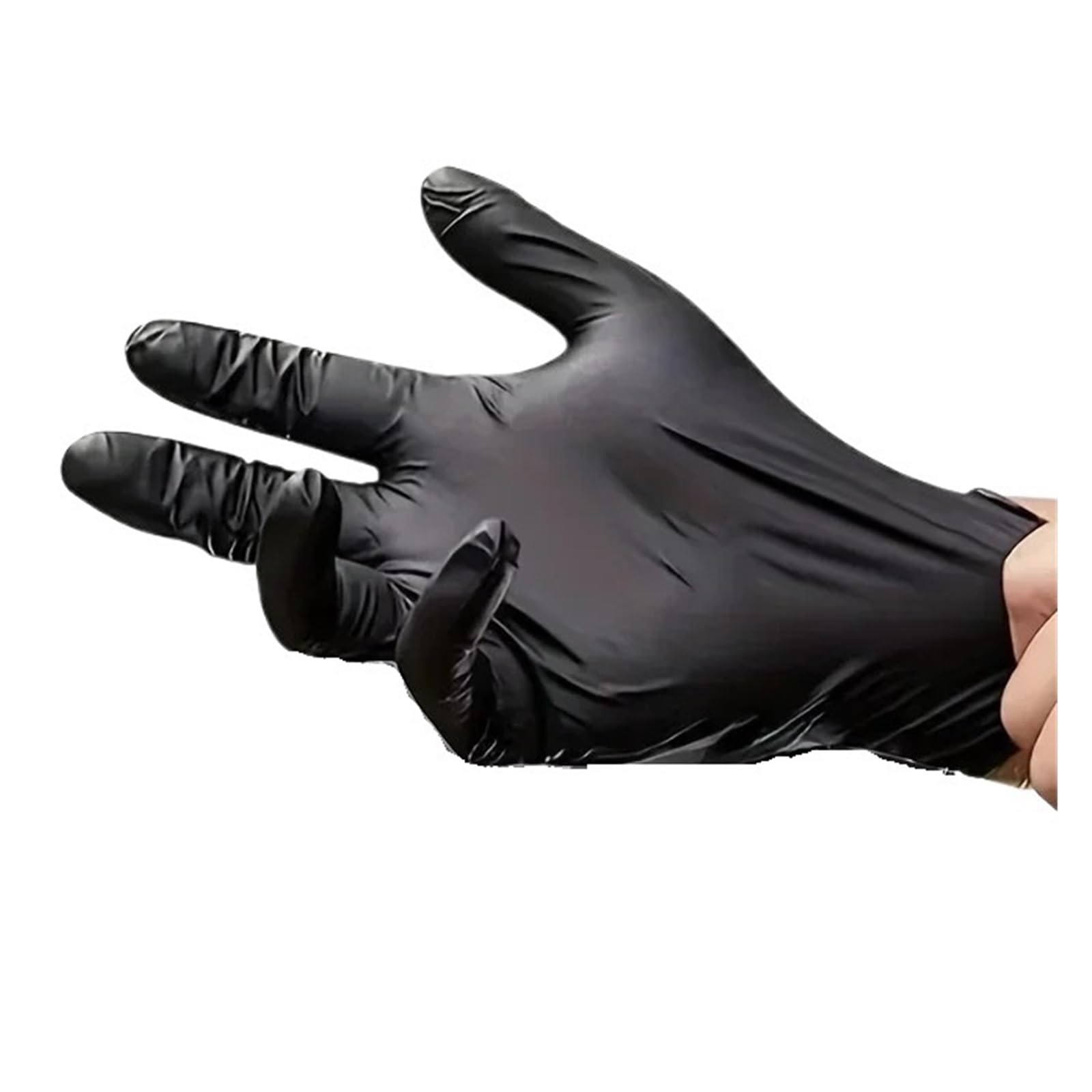 100/50/20 Szt. Czarne Rękawiczki Nitrylowe Zagęszczony Jednorazowe Do Czyszczenia Fryzjerstwo Wodoodporny Tatuaż Mycia Naczyń(Black100PCS,L)