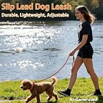 Upgraded Dog Slip Lead (3-Pack) Adjustable Nylon Lead for Dogs (Red/Black/Blue), Training Aid, Eco-Friendly Cotton Lining, Integrated Plastic Buckle, - Image 5