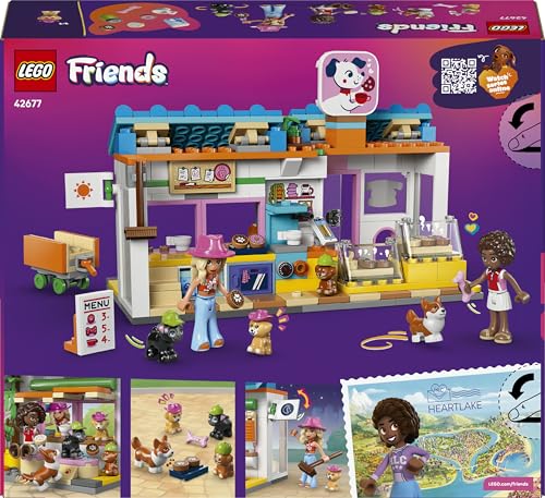 Friends Il Forno dei Biscottini per Cani - Negozio Giocattolo con 2 Mini Bamboline, 4 Animali, Trasportino, Cibo e Accessori - Idea Regalo di Compleanno per Bambine da 6 Anni in su - 42677 - Lego - Immagine 11