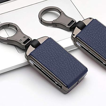 Amazon Ontto スマートキー ケース キーカバー キーホルダー キーケース フィット リモコン カバー 落ちにく オシャレ ボルボ Volvo Xc60 Xc90 S90 V90 等に適用 アルミ合金 レザー キーケース キーホルダー 車 バイク