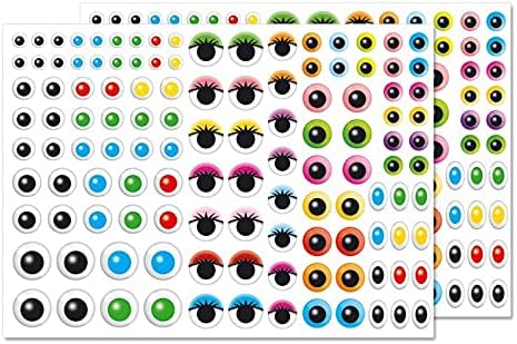 Gommettes Autocollantes Yeux - Lot De 594 Pièces - Assortiment De Couleurs - Neuf
