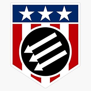 Magnet American Iron Front Shield (White Border) Magnet Vinyl Decal Sticker 5"