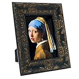 Ulif Bilderrahmen Grün in Gold Retro Vintage Antike Shabby Fotorahmen Tabelle