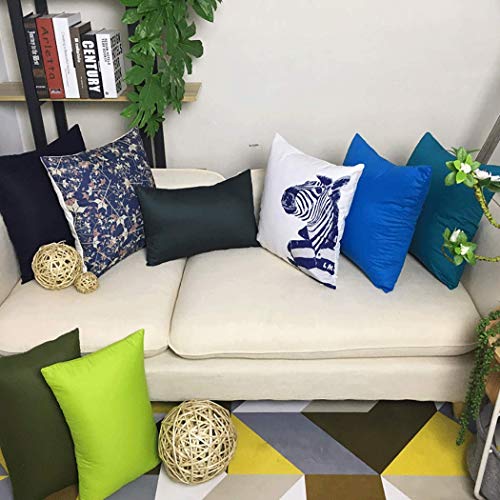 4-Pack 100% Cotton Comfortable Solid Decorative Throw Pillow Case,Thmyo Square Cushion Cover Pillowcase Sublimation Blank Pillow Covers Christmas Diy Throw Pillowcase For Sofa(18X18Inch/45X45Cm,Black) #TOP3