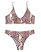 MOOSKINI Womens Padded Two Piece Tankinis Printed Leaf Bikini Set Swimsuit