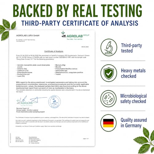 Hepatica Dong Quai (Angelica Sinensis) 5.000 mg Äquivalent | 500 mg 10:1 Wurzelextrakt hochdosiert | 120 vegane Kapseln | Kraut der TCM | GMP & Laborgeprüft