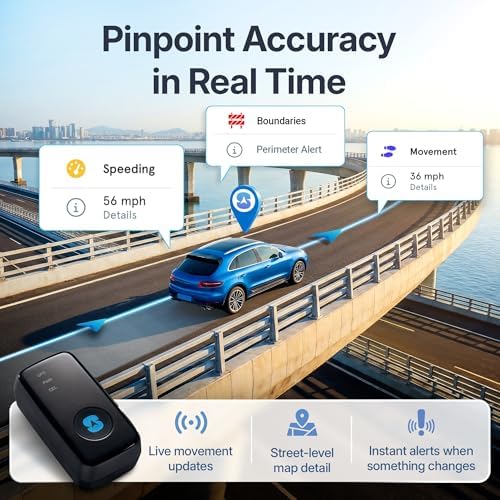 Spytec Atlas GPS Tracker for Vehicles & Kids (Subscription Required) | Up to 14-Day Battery Life | Waterproof Magnetic Case, Geofencing, Portable Real Time Mini GPS Car Tracker w/Lifetime Support