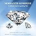 2 Carats Moissanite Stone Lab Grown Simulated Diamond Loose D Color VVS1 Round Cut Moissanite Loose Stones with GRA Certificate for Ring Earrings Pendant Bracelets Jewelry Making Women's Day Gift