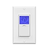 BN-LINK 7 Day Programmable in-Wall Timer Switch for Lights, Digital Light Switch Timer Indoor, Single Pole and 3 Way (Compatible with SPDT) Both Use, Neutral Wire Required, Blue Backlight, ETL Listed