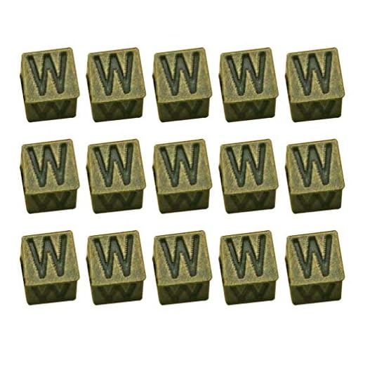 EXCEART 100 st alfabet pärla legering ord W vintage bokstäver pärlor distans pärlor hängen berlock lösa pärlor för gör-det-själv hantverk armband smyckestillverkning (antik cyan)