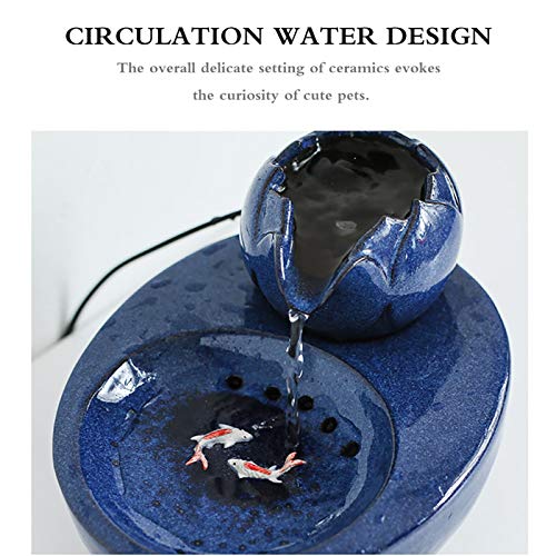 Fuente de agua eléctrica para gatos de cerámica 1.3 L miniatura 7