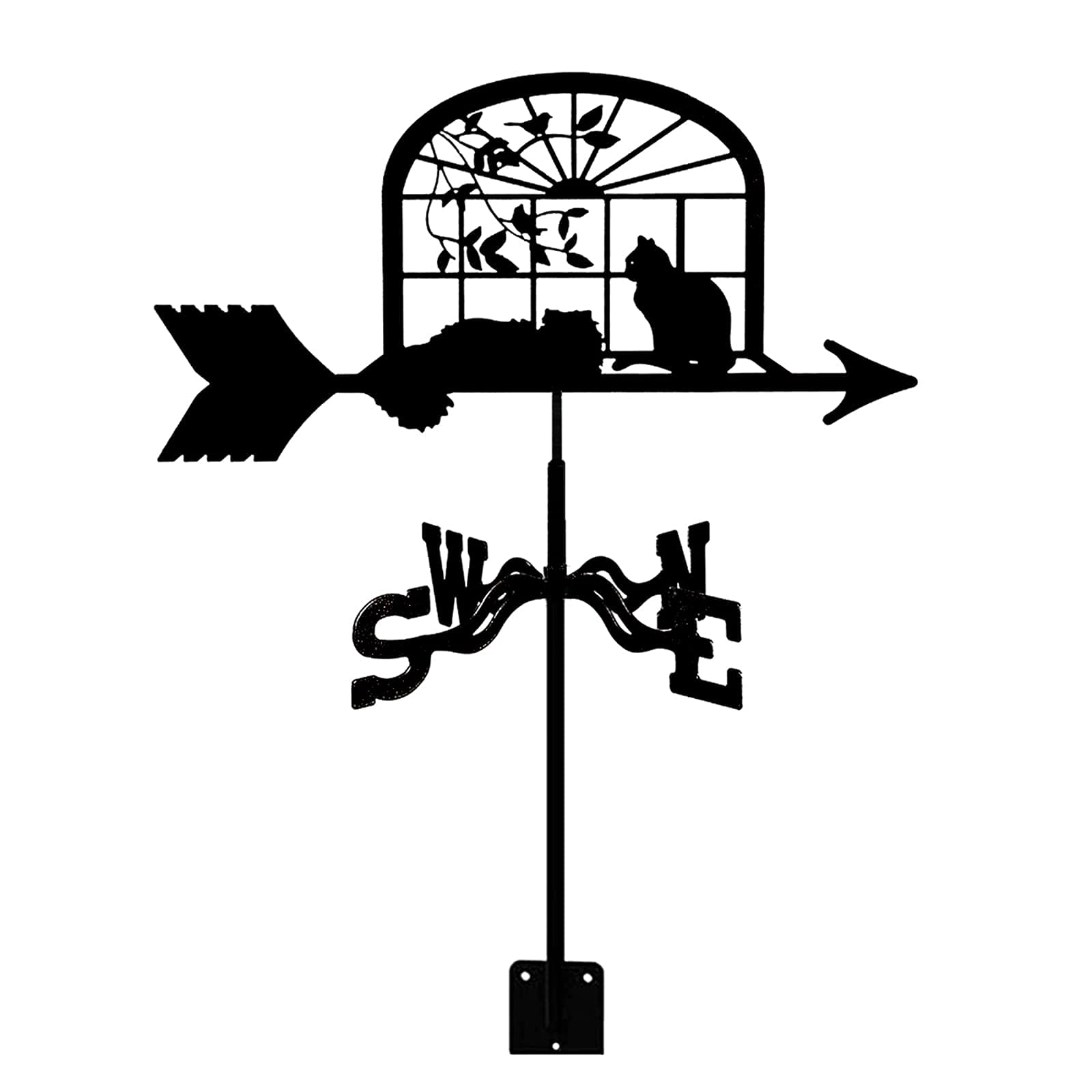 TAXXII Weathervane Ornament Stainless Steel Weather Vane Wind Direction Indicator Farm Scene with Coating Weathercock Measuring Tools