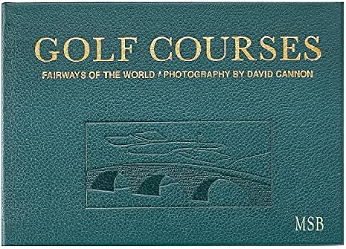 Graphic Image Golf Courses Traditional Leather Book